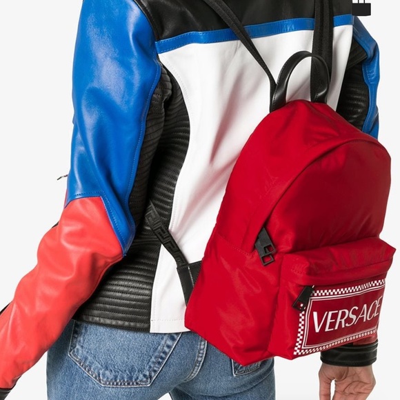 versace backpack red